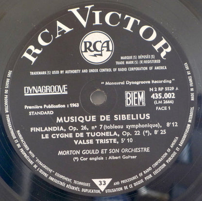 Jean Sibelius, Morton Gould And His Orchestra - Musique De Sibelius