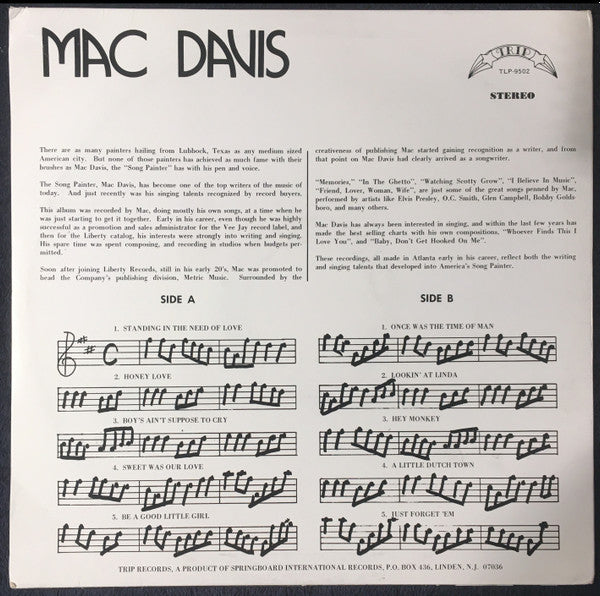 Mac Davis - Mac Davis Sings