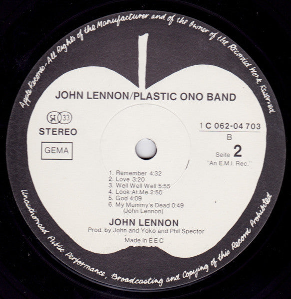 John Lennon, The Plastic Ono Band - John Lennon / Plastic Ono Band