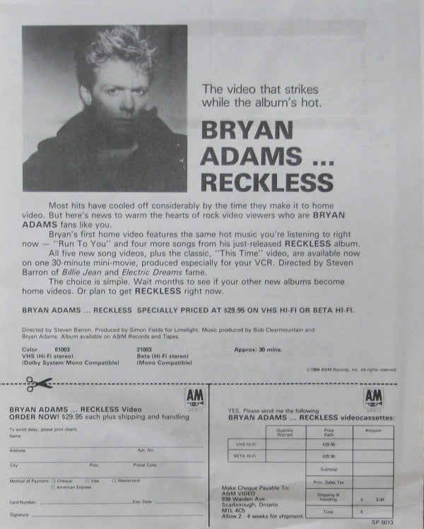 Bryan Adams - Cuts Like A Knife