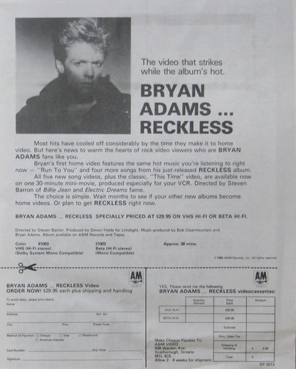 Bryan Adams - Cuts Like A Knife