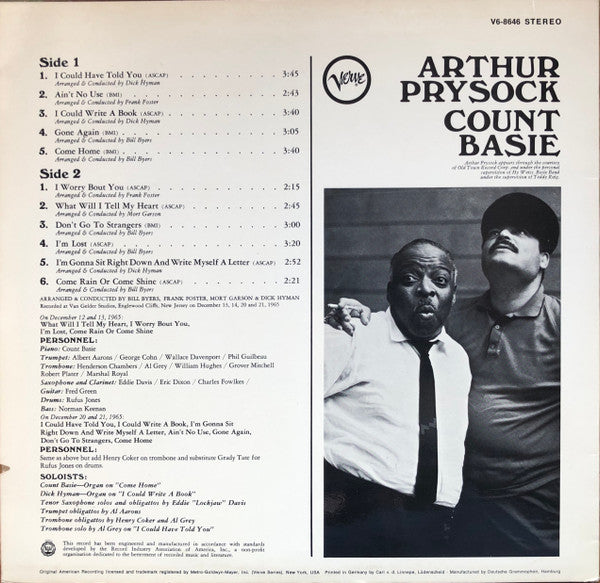 Arthur Prysock, Count Basie - Arthur Prysock / Count Basie