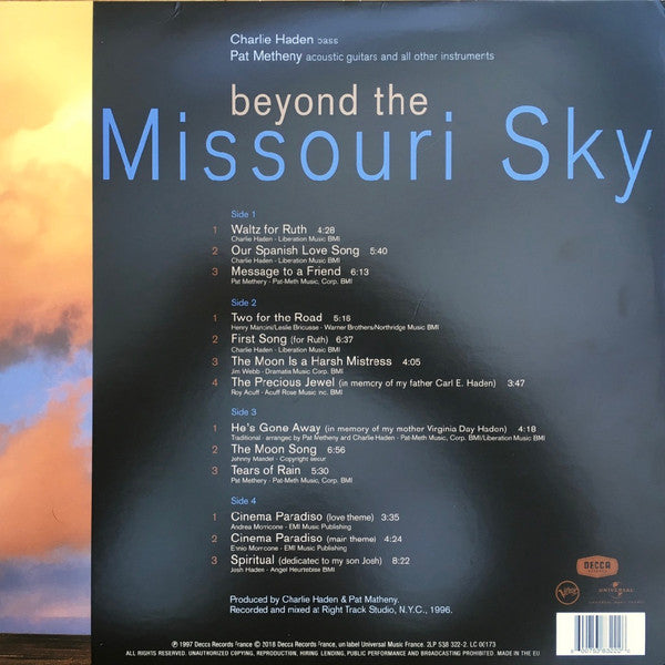 Beyond The Missouri Sky (Short Stories)  - secondary