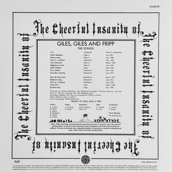 The Cheerful Insanity Of Giles, Giles And Fripp (The Songs) - secondary