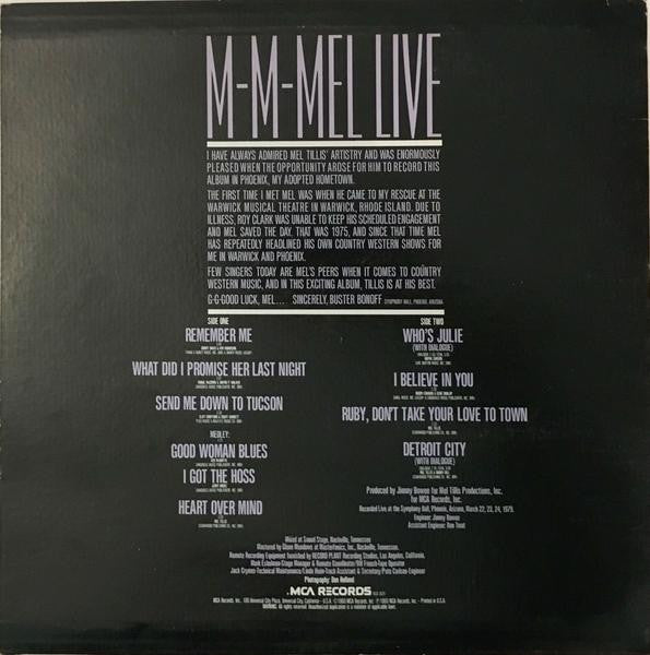Mel Tillis, The Statesiders - M-M-Mel Live