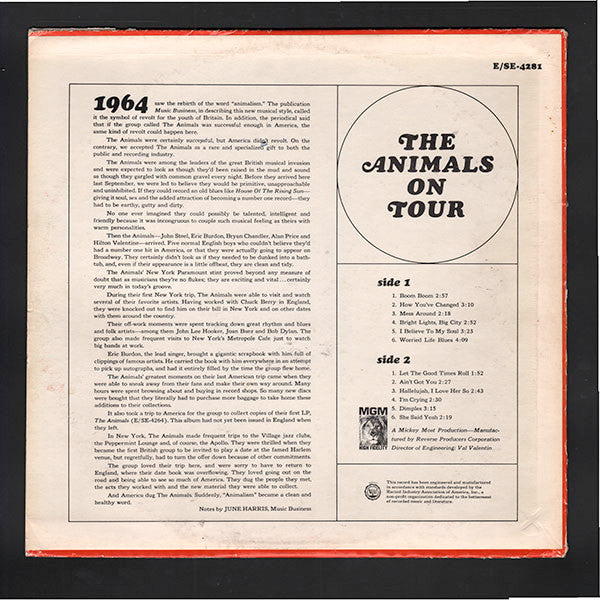 The Animals - The Animals On Tour