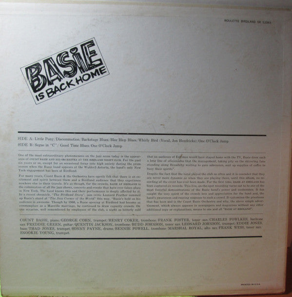 Count Basie - Basie At Birdland