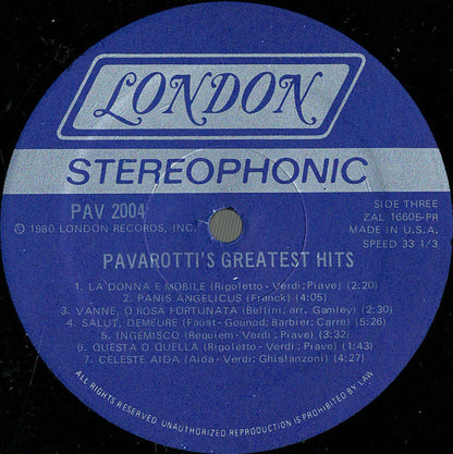 Pavarotti's Greatest Hits - secondary
