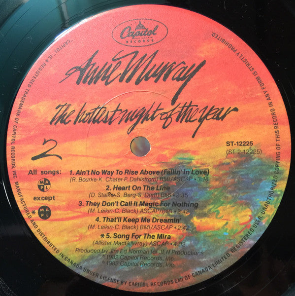 Anne Murray - The Hottest Night Of The Year