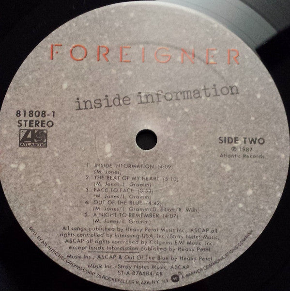 Foreigner - Inside Information