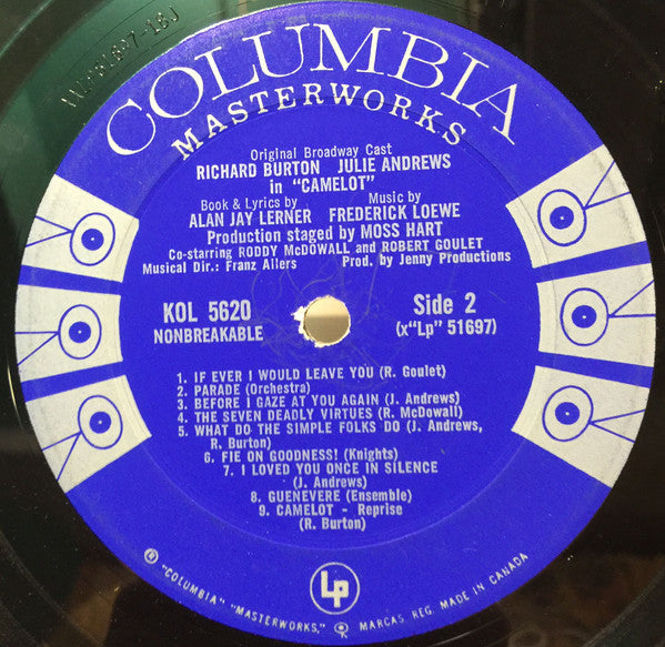 Alan Jay Lerner, Frederick Loewe, Julie Andrews, Richard Burton - Camelot (Original Broadway Cast Recording)
