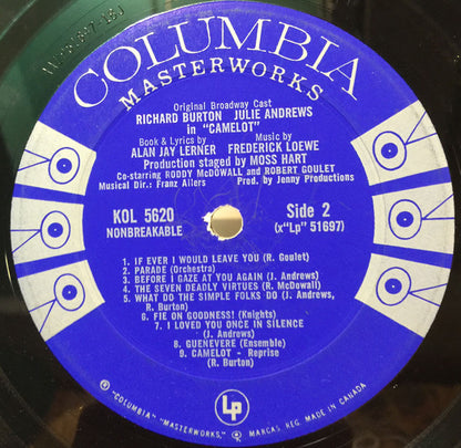 Alan Jay Lerner, Frederick Loewe, Julie Andrews, Richard Burton - Camelot (Original Broadway Cast Recording)