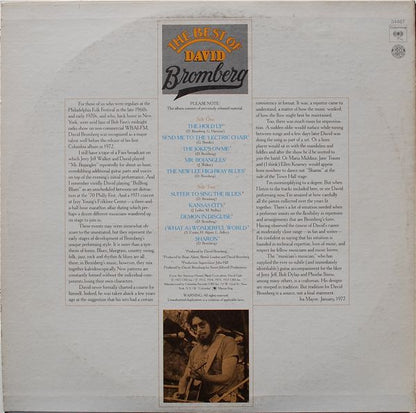 Out Of The Blues: The Best Of David Bromberg - secondary