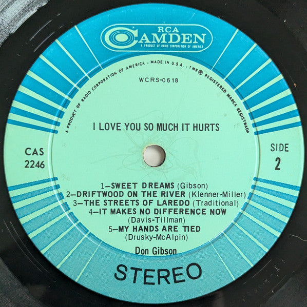 Don Gibson - I Love You So Much It Hurts