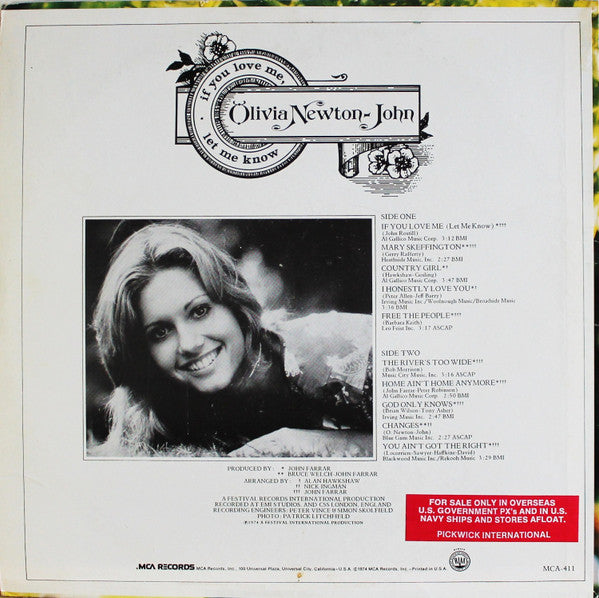 Olivia Newton-John - If You Love Me, Let Me Know