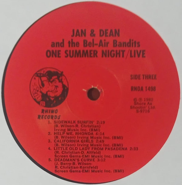Jan & Dean, The Belair-Bandits - One Summer Night / Live
