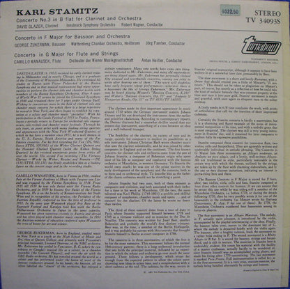 Carl Stamitz - Concerti For Clarinet, Flute & Bassoon