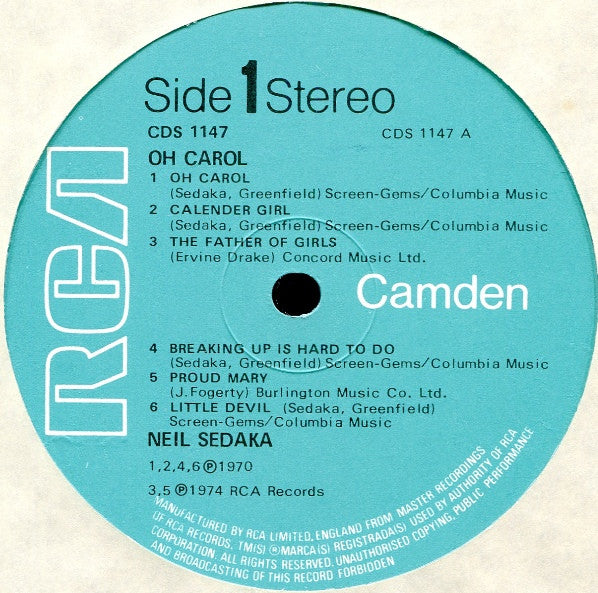 Neil Sedaka - Oh Carol