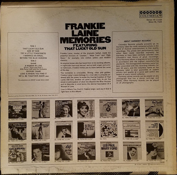 Frankie Laine - Memories