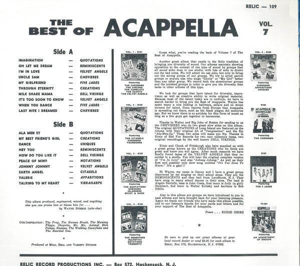 The Best Of Acappella Volume 7 - secondary