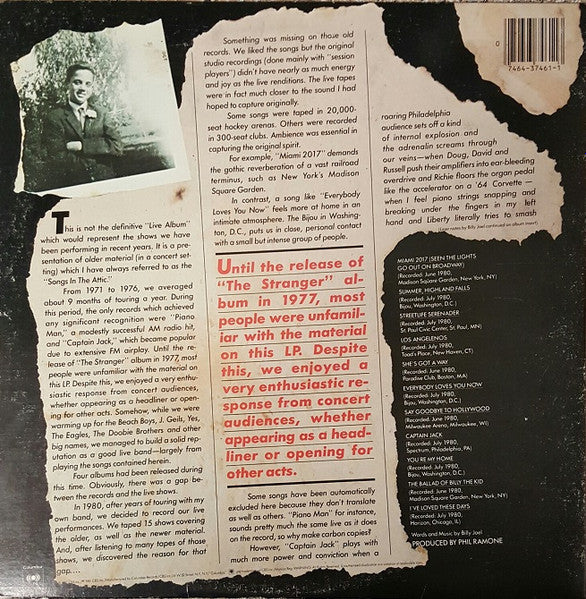 Songs In The Attic - secondary