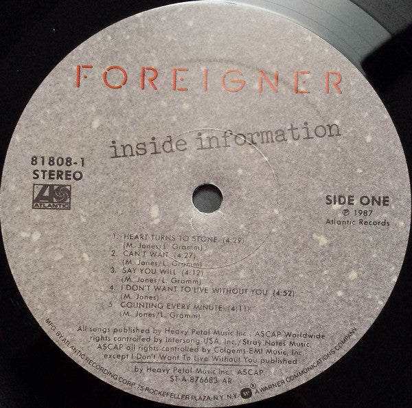 Foreigner - Inside Information