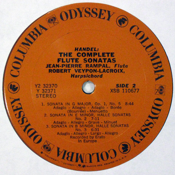 Jean-Pierre Rampal, Georg Friedrich Händel, Robert Veyron-Lacroix - Handel: The Complete Flute Sonatas