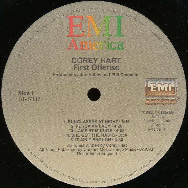 Corey Hart - First Offense