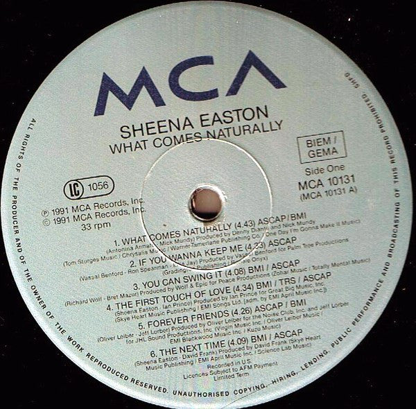 Sheena Easton - What Comes Naturally