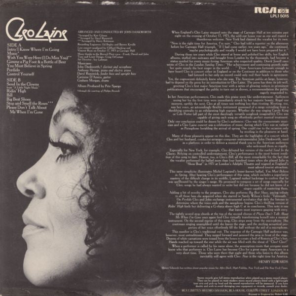 Cleo Laine - Cleo Laine Live!!! At Carnegie Hall