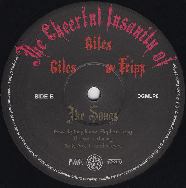 The Cheerful Insanity Of Giles, Giles And Fripp (The Songs) - secondary