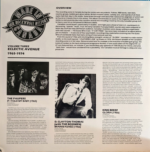 Made In Canada:  Our Rock 'N' Roll History - Volume 3:  Eclectic Avenue (1965-1974) - secondary