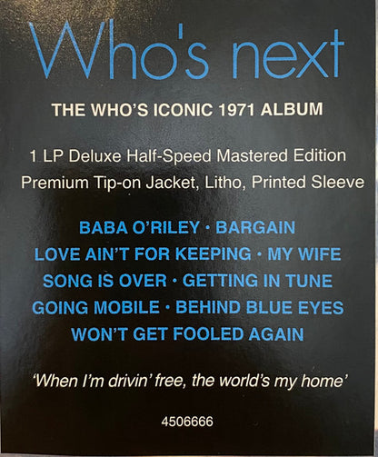 Who's Next - secondary