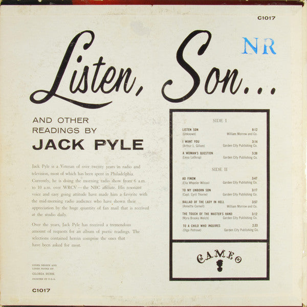 Jack Pyle (2) - Listen, Son... And Other Readings By Jack Pyle