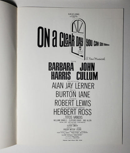 Barbara Harris, John Cullum - On A Clear Day You Can See Forever (Original Broadway Cast Recording)