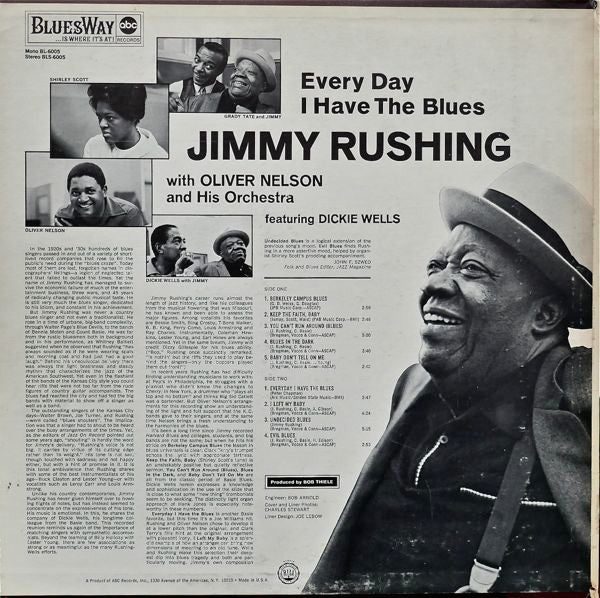 Jimmy Rushing, Oliver Nelson And His Orchestra - Every Day I Have The Blues
