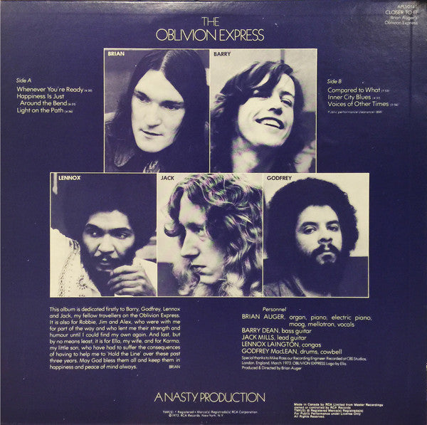Brian Auger's Oblivion Express - Closer To It!