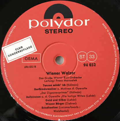 Das Große Wiener Ballorchester, Franz Marszalek - Wiener Walzer