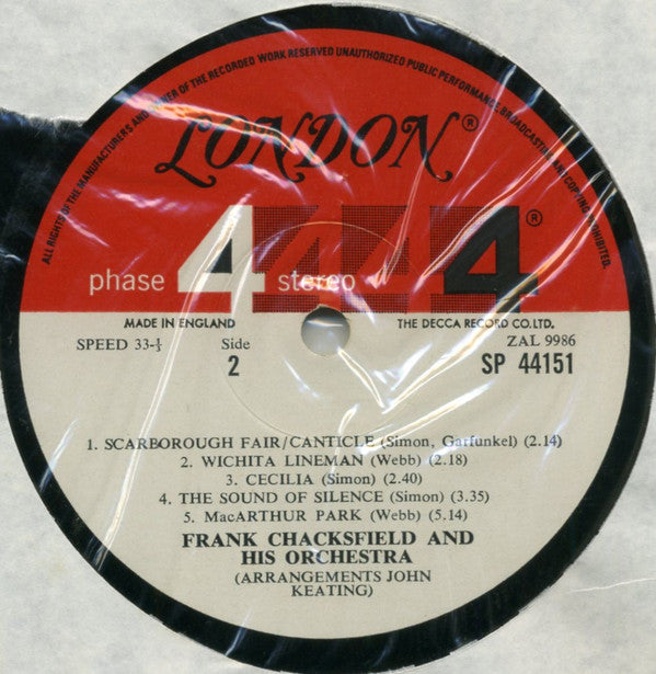 Frank Chacksfield & His Orchestra - Chacksfield Plays Simon & Garfunkel & Jim Webb