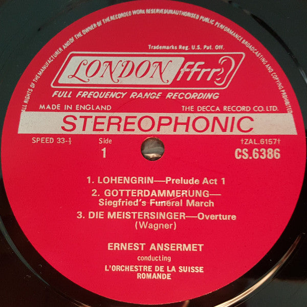 Ernest Ansermet, Richard Wagner - Ansermet Conducts Wagner