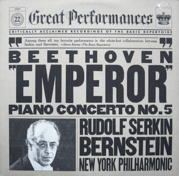 Ludwig van Beethoven, Rudolf Serkin, Leonard Bernstein, New York Philharmonic - "Emperor" Piano Concerto No. 5