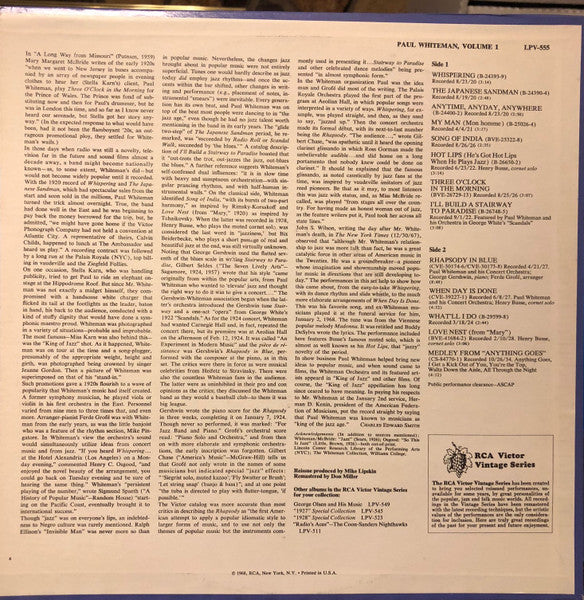 Paul Whiteman, Volume 1 - secondary