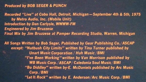 Bob Seger And The Silver Bullet Band - Live Bullet
