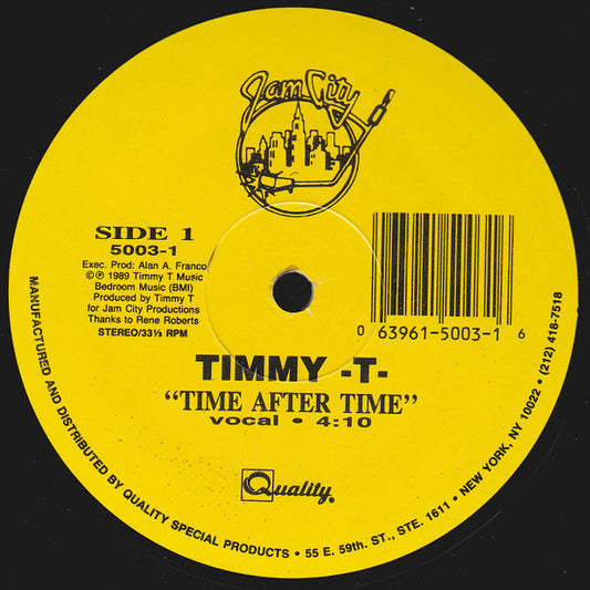 12": Timmy T - Time After Time