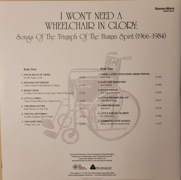 I Won't Need A Wheelchair In Glory: Songs Of The Triumph Of The Human Spirit (1966-1984) - secondary