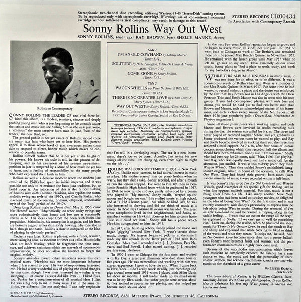 Go West! The Contemporary Records Albums - secondary
