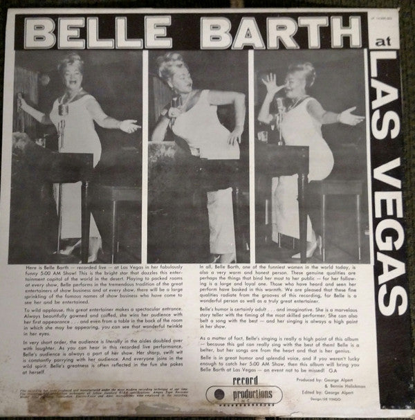 Belle Barth - Belle Barth At Las Vegas