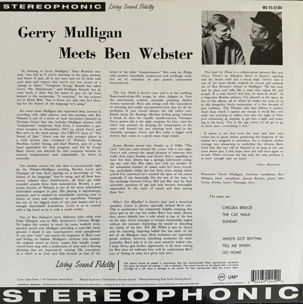 Gerry Mulligan Meets Ben Webster - secondary