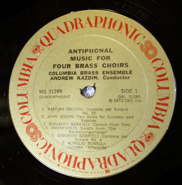 Columbia Brass Ensemble - Antiphonal Music For Four Brass Choirs