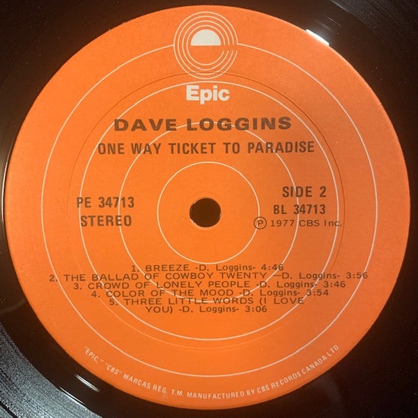 Dave Loggins - One Way Ticket To Paradise
